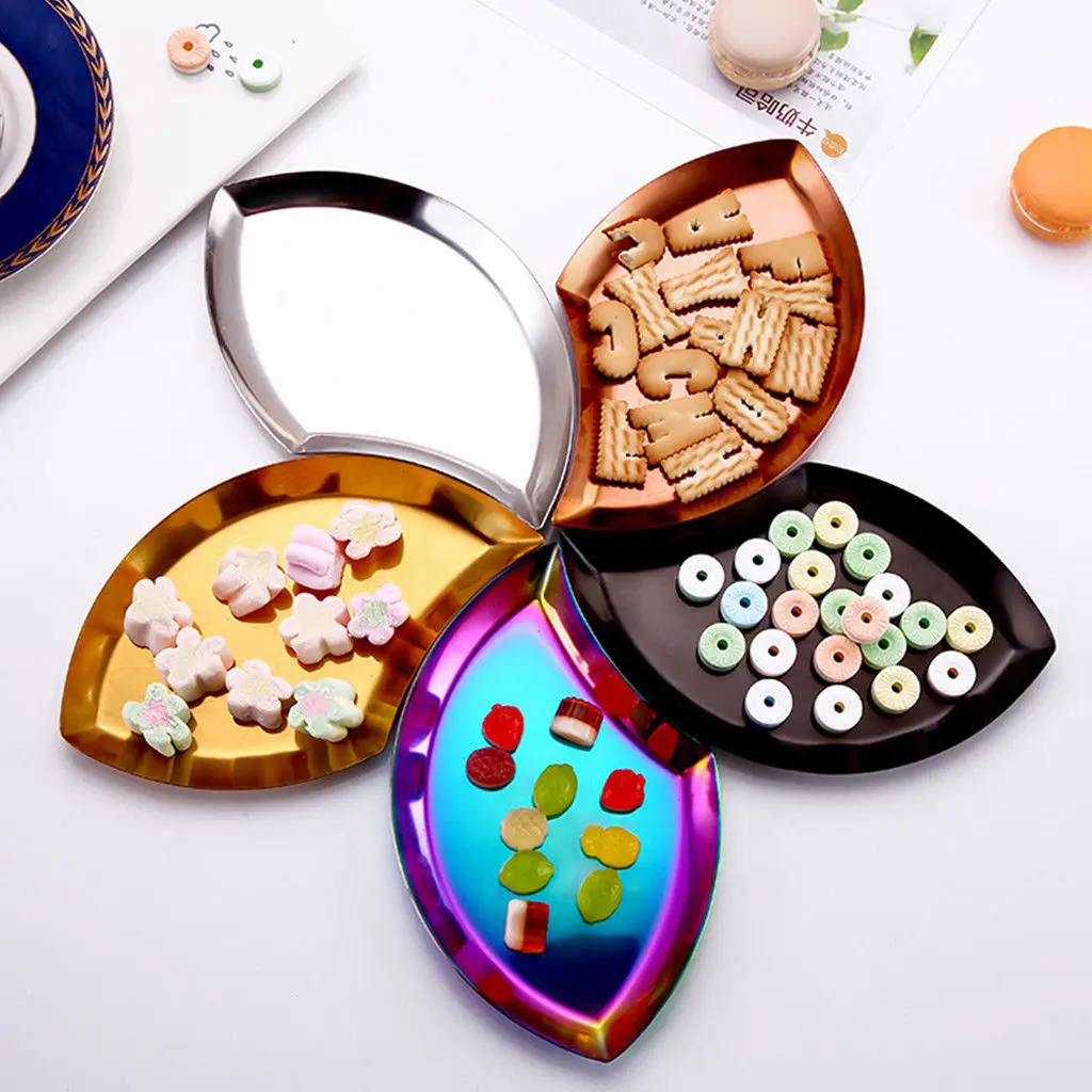 Rainbow Stainless Steel Dessert Plate Dish For Fruit Snack Cake Candy Food Container Sugar Storage Trays Cafe Tools
Rainbow Stainless Steel Dessert Plate Dish For Fruit Snack Cake Candy Food Container Sugar Storage Trays Cafe Tools