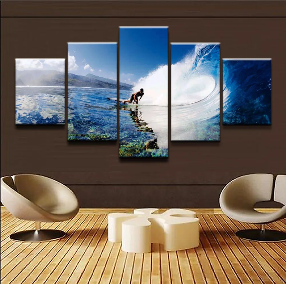 Modern Wall Art Framework Canvas Poster HD Print 5 Pieces Sports Surfing Painting Modular Abstract Pictures Home Decorative
Modern Wall Art Framework Canvas Poster HD Print 5 Pieces Sports Surfing Painting Modular Abstract Pictures Home Decorative