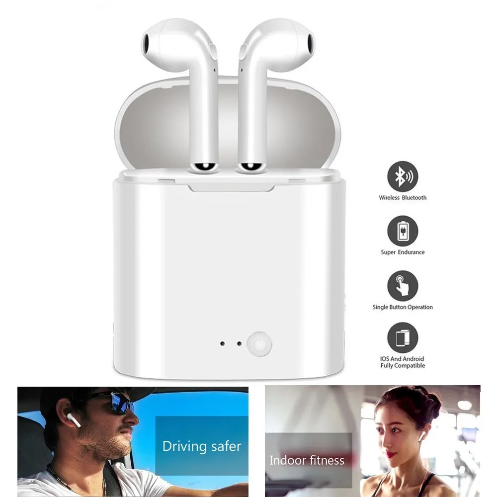 I7s Bluetooth Earphone TWS Mini Wireless In Ear Stereo Earbud Headset With Charging Box Mic For All Smart Phone
I7s Bluetooth Earphone TWS Mini Wireless In Ear Stereo Earbud Headset With Charging Box Mic For All Smart Phone