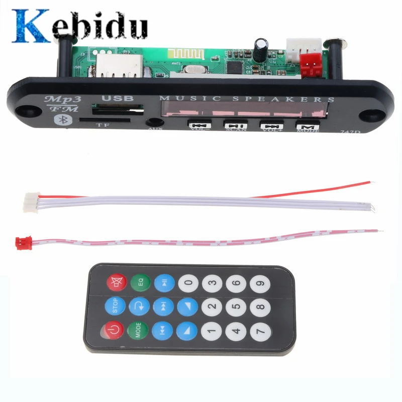 kebidu Wireless Bluetooth Audio Module MP3 WMA Decoder Board USB TF FM Radio 5V 12V for Car Build in Car Speaker MP3 Player
kebidu Wireless Bluetooth Audio Module MP3 WMA Decoder Board USB TF FM Radio 5V 12V for Car Build in Car Speaker MP3 Player