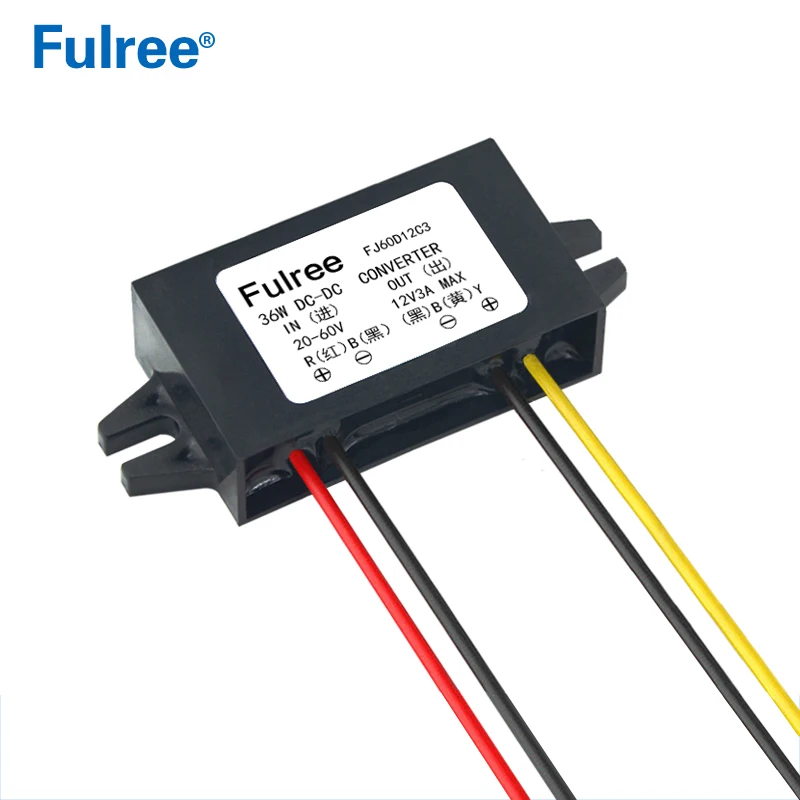 Wholesale Fulree 48V 36V 24V to 12V 3A DC DC Step Down Power Converter 48Vdc to 12Vdc Automotive Car Truck Buck Volt Regulator
Wholesale Fulree 48V 36V 24V to 12V 3A DC DC Step Down Power Converter 48Vdc to 12Vdc Automotive Car Truck Buck Volt Regulator