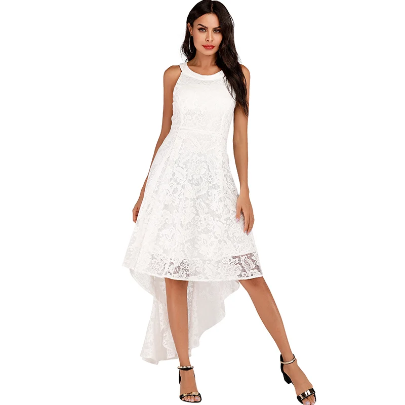Anself Women Lace Dress Floral Solid Color Sleeveless Low High Irregular Hemline elegant dress Formal Evening Party Sundress
Anself Women Lace Dress Floral Solid Color Sleeveless Low High Irregular Hemline elegant dress Formal Evening Party Sundress