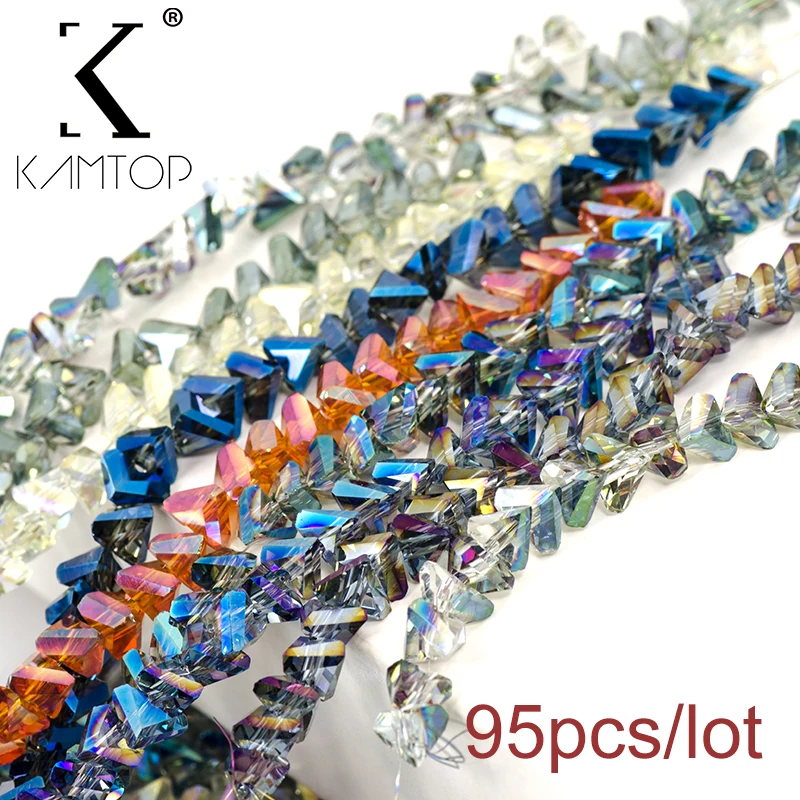 KAMTOP New 6mm 95pcs/lot Color Glass crystal beads Triangle crystal Loose beads for jewelry making
KAMTOP New 6mm 95pcs/lot Color Glass crystal beads Triangle crystal Loose beads for jewelry making
