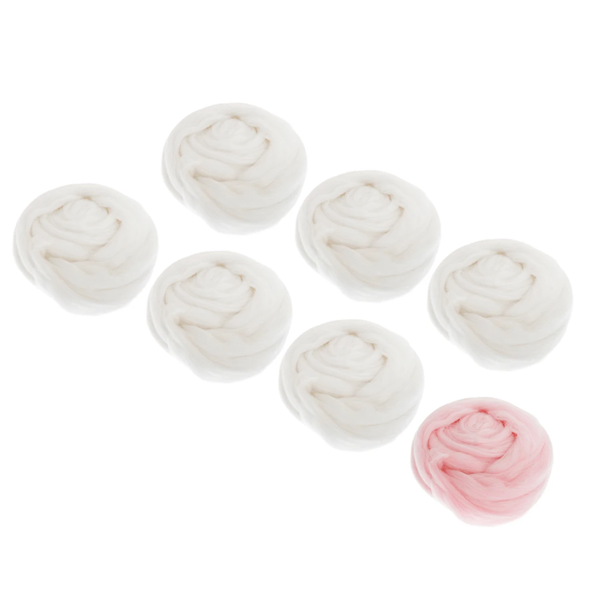 7pcs 35g Needle Felting Natural White & Pink Wool Rovings For 3D Animal Projects Felting Wool for Needlework
7pcs 35g Needle Felting Natural White & Pink Wool Rovings For 3D Animal Projects Felting Wool for Needlework