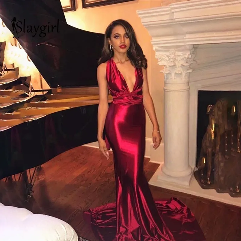 Slaygirl Red Sexy Long Dress Bodycon Deep V Neck Elegant Party Dress Bandage autumn Christmas Maxi Dress 2018 New Year Backless
Slaygirl Red Sexy Long Dress Bodycon Deep V Neck Elegant Party Dress Bandage autumn Christmas Maxi Dress 2018 New Year Backless
