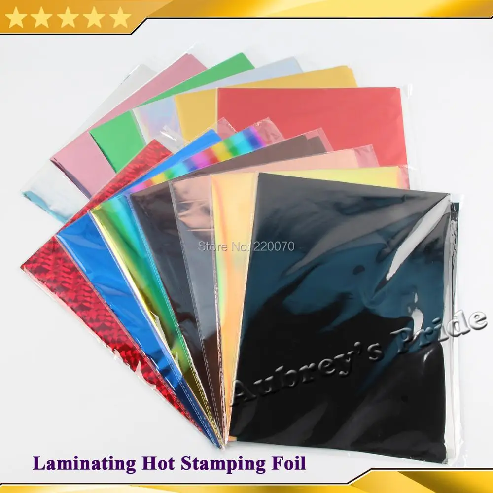 Free Shipping 100 Sheets A4 Size 210*297mm Hot Stamping Foil Paper Laminator Laminating Transfere on Elegance Cards
Free Shipping 100 Sheets A4 Size 210*297mm Hot Stamping Foil Paper Laminator Laminating Transfere on Elegance Cards
