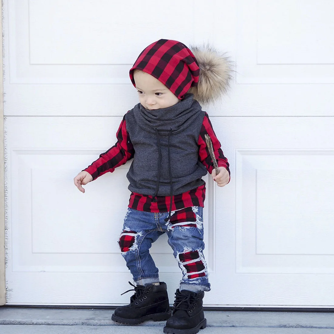 Brand NEW 2 Pieces Sert Kids Baby Boy Plaid Tops Pullover T Shirt Denim Hole Hip Pop Jeans Pants Leggings 2PCS Outfit Clothes
Brand NEW 2 Pieces Sert Kids Baby Boy Plaid Tops Pullover T Shirt Denim Hole Hip Pop Jeans Pants Leggings 2PCS Outfit Clothes