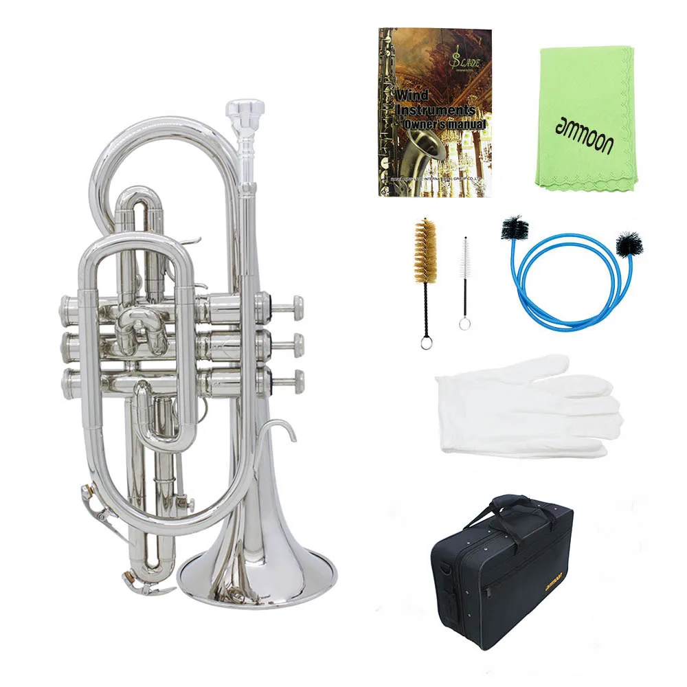 ammoon Cornet Professional Bb Flat Cornet Brass Instrument with Carrying Case Gloves Cleaning Cloth Brushes
ammoon Cornet Professional Bb Flat Cornet Brass Instrument with Carrying Case Gloves Cleaning Cloth Brushes