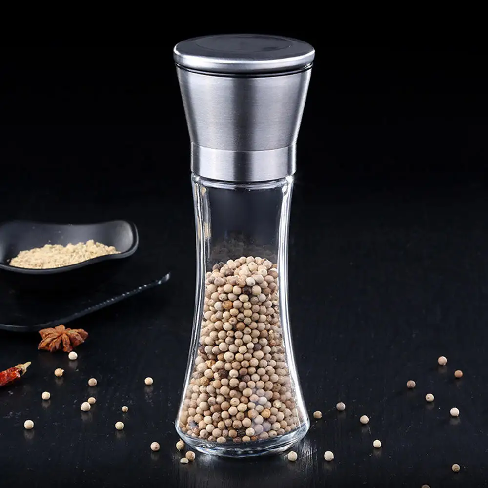 2 Pcs High Quality 304 Stainless Steel Pepper Grinder Glass Bottle Pepper Shaker Long Ones Kitchen Tools
2 Pcs High Quality 304 Stainless Steel Pepper Grinder Glass Bottle Pepper Shaker Long Ones Kitchen Tools