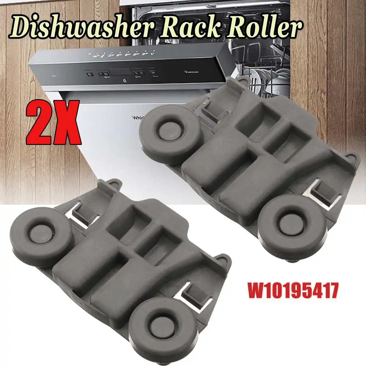 2x Whirlpool W10195417 Dish Washer Rack Roller Dishwasher Lower Rack Wheels Dishrack Roller Replacement
2x Whirlpool W10195417 Dish Washer Rack Roller Dishwasher Lower Rack Wheels Dishrack Roller Replacement