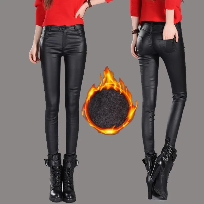 NEW 2019 Autumn Women's Leather Pants Female Winter High Waisted Pants Leather Trousers Women PU Skinny Stretch Pencil Pantalons
NEW 2019 Autumn Women's Leather Pants Female Winter High Waisted Pants Leather Trousers Women PU Skinny Stretch Pencil Pantalons