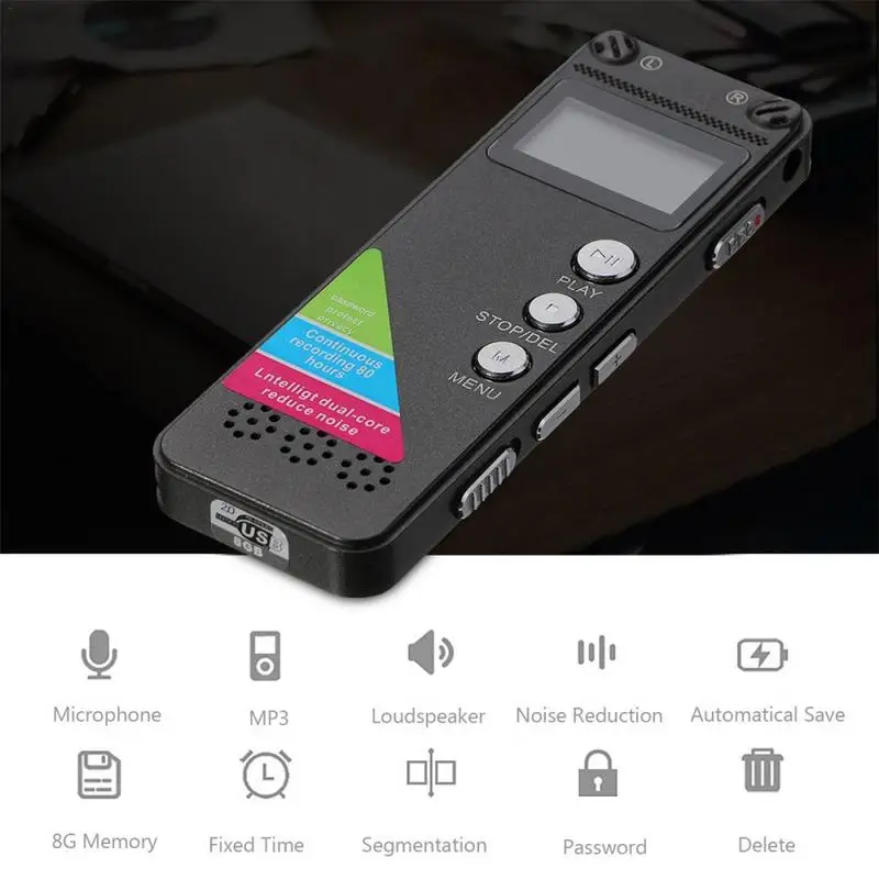 Dual Microphone Mp3 Player With Built-in Memory 8GB 16GB Music Playing Rechargeable Digital Audio Recorder MP3 WMA
Dual Microphone Mp3 Player With Built-in Memory 8GB 16GB Music Playing Rechargeable Digital Audio Recorder MP3 WMA