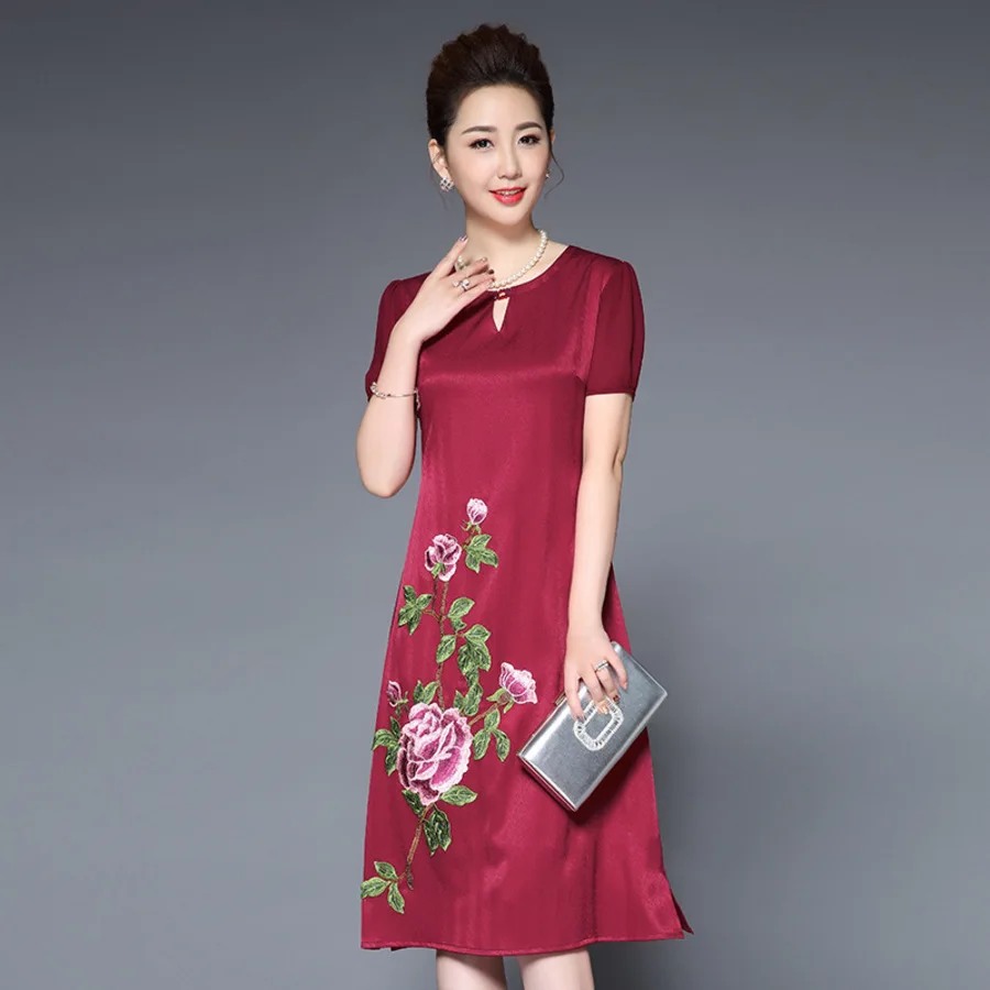 2019 Women Summer Dress Vin Floral Embroidery Chiffon Dress Casual O-neck Short Sleeve Party Dresses Plus Size Vestidos
2019 Women Summer Dress Vin Floral Embroidery Chiffon Dress Casual O-neck Short Sleeve Party Dresses Plus Size Vestidos