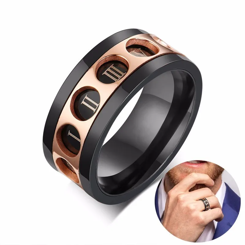 Mens Spinner Wedding Bands Jewelry Mens Stainless Steel Ring Spinning Roman Numeral Band Black Rose Gold
Mens Spinner Wedding Bands Jewelry Mens Stainless Steel Ring Spinning Roman Numeral Band Black Rose Gold