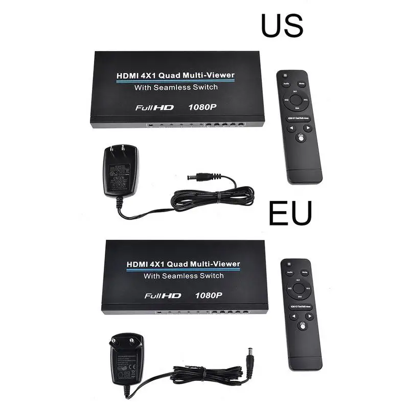 HD HDM 4x1Quad Multi Viewer Splitter HD 1080P Signal Audio Transmitter Receiver Adapter Double Screen DVI Through A HDMI To DVI
HD HDM 4x1Quad Multi Viewer Splitter HD 1080P Signal Audio Transmitter Receiver Adapter Double Screen DVI Through A HDMI To DVI