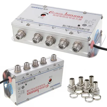 1In 4Out CATV VCR TV Antenna Signal Amplifier Booster Splitter 4 Way CATV VCR Splitter Amplifier 20DB 45-860MHz
1In 4Out CATV VCR TV Antenna Signal Amplifier Booster Splitter 4 Way CATV VCR Splitter Amplifier 20DB 45-860MHz