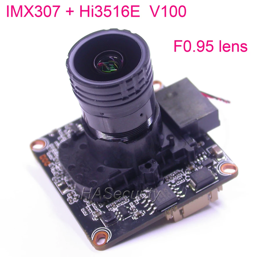 F0.95 lens 1/2.8" SONY STARVIS IMX307 CMOS image sensor Hi3516E V100 CCTV IP camera PCB board module +LAN cable +M16 IRC filter
F0.95 lens 1/2.8" SONY STARVIS IMX307 CMOS image sensor Hi3516E V100 CCTV IP camera PCB board module +LAN cable +M16 IRC filter