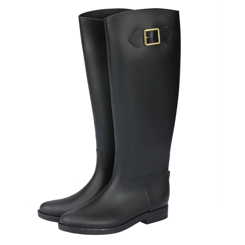 NIS Woman Waterproof Rainboots, Fashion Black Knee High Slip On Shoes For Sexy Ladies, Women's Flat Buckle Solid Rubber Boots
NIS Woman Waterproof Rainboots, Fashion Black Knee High Slip On Shoes For Sexy Ladies, Women's Flat Buckle Solid Rubber Boots
