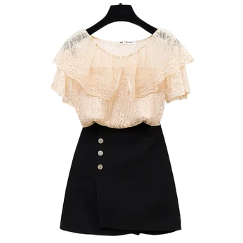 new summer black skirts v-neck blouse top vestidos irregular skirt two-piece outfit women clothing set vestidos fashion suit
new summer black skirts v-neck blouse top vestidos irregular skirt two-piece outfit women clothing set vestidos fashion suit
