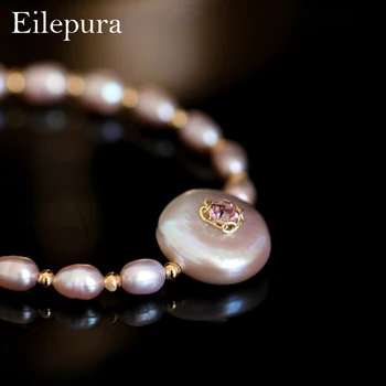 Eilepura Original Design Natural Fresh Water Baroque Flat Purple Pearl Adjustable Bracelet For Women Gift Fine Jewelry B-A014
Eilepura Original Design Natural Fresh Water Baroque Flat Purple Pearl Adjustable Bracelet For Women Gift Fine Jewelry B-A014