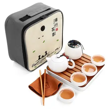 Chinese Kung Fu Tea Set With Tray Ceramic Teapot Tea Cup Portable Travel Tea Set Gaiwan Teaware Puer Drinkware Travel Bag Gifts
Chinese Kung Fu Tea Set With Tray Ceramic Teapot Tea Cup Portable Travel Tea Set Gaiwan Teaware Puer Drinkware Travel Bag Gifts