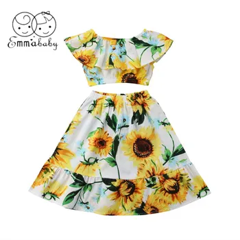 2019 Brand New Toddler Infant Sunflower 2Pcs Kid Baby Girl Off Shoulder Crop Tops Skirt Outfits Children Summer Clothes
2019 Brand New Toddler Infant Sunflower 2Pcs Kid Baby Girl Off Shoulder Crop Tops Skirt Outfits Children Summer Clothes