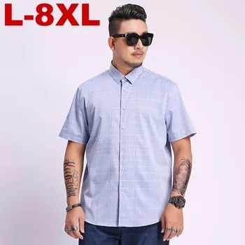 8xl 7xl 6xl 5xl plus size Plaid Short Sleeve Shirts For Men Painting Large Size Casual Top Blouse Turn Down Collar Men Cloth
8xl 7xl 6xl 5xl plus size Plaid Short Sleeve Shirts For Men Painting Large Size Casual Top Blouse Turn Down Collar Men Cloth