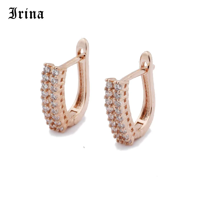 Irina New Rose Gold Micro-wax Inlay White Natural Zircon Criss Dangle Earrings Women Wedding Party Luxury Fine Jewelry
Irina New Rose Gold Micro-wax Inlay White Natural Zircon Criss Dangle Earrings Women Wedding Party Luxury Fine Jewelry
