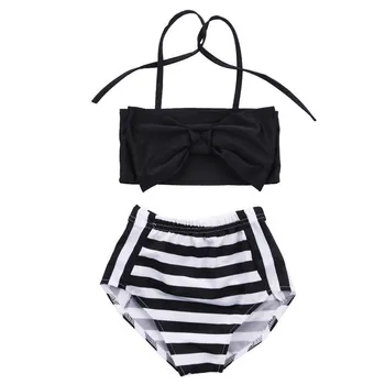 2019 Summer Kids Girls Bowknot Halter Swimwear Lovely Baby Girl Bikini Set Striped Swimming Two Pieces Bathing Suit Swimsuit New
2019 Summer Kids Girls Bowknot Halter Swimwear Lovely Baby Girl Bikini Set Striped Swimming Two Pieces Bathing Suit Swimsuit New