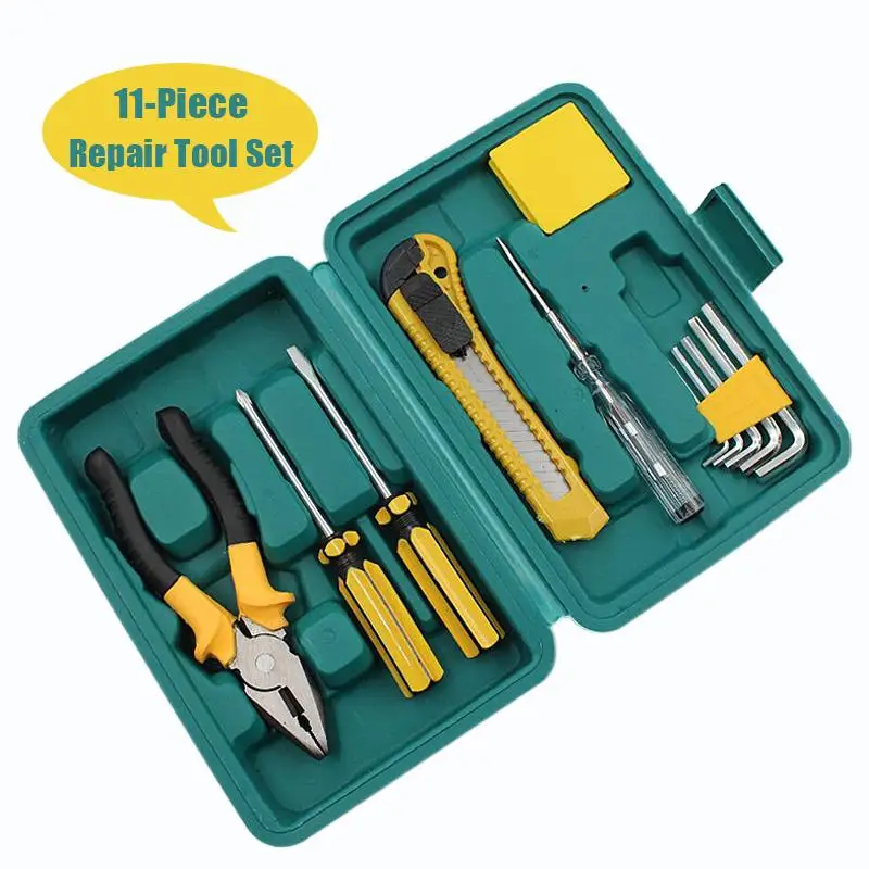 11 pieces Home Gifts Equipment Set Tools Home Repair Tool Set Electrician Repair Toolbox Multifunction Combinations Tool Set
11 pieces Home Gifts Equipment Set Tools Home Repair Tool Set Electrician Repair Toolbox Multifunction Combinations Tool Set