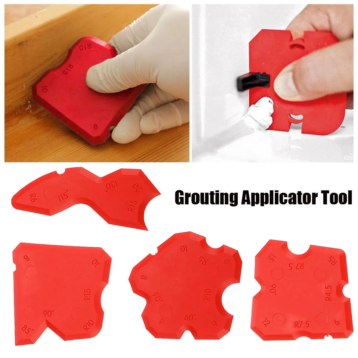 Red Grouting Sealant Silicone Profiling Applicator Caulk Tool for Ceramic Tile Sealant Grout Edge-Remover Scraper Hand Tool Set
Red Grouting Sealant Silicone Profiling Applicator Caulk Tool for Ceramic Tile Sealant Grout Edge-Remover Scraper Hand Tool Set