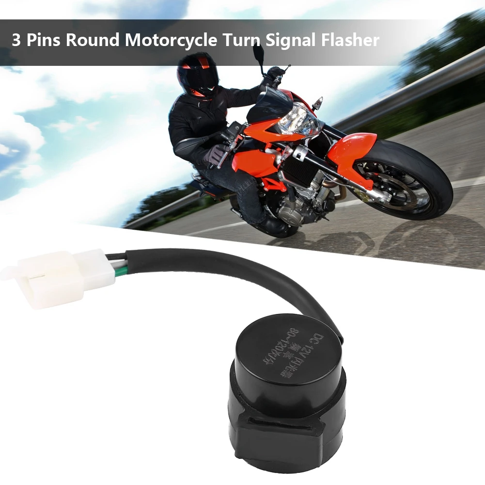 Round Turn Signal Flasher Relay Blinker for GY6 50-250cc Motorcycles Scooters Moped ATV Black 3 Pins
Round Turn Signal Flasher Relay Blinker for GY6 50-250cc Motorcycles Scooters Moped ATV Black 3 Pins