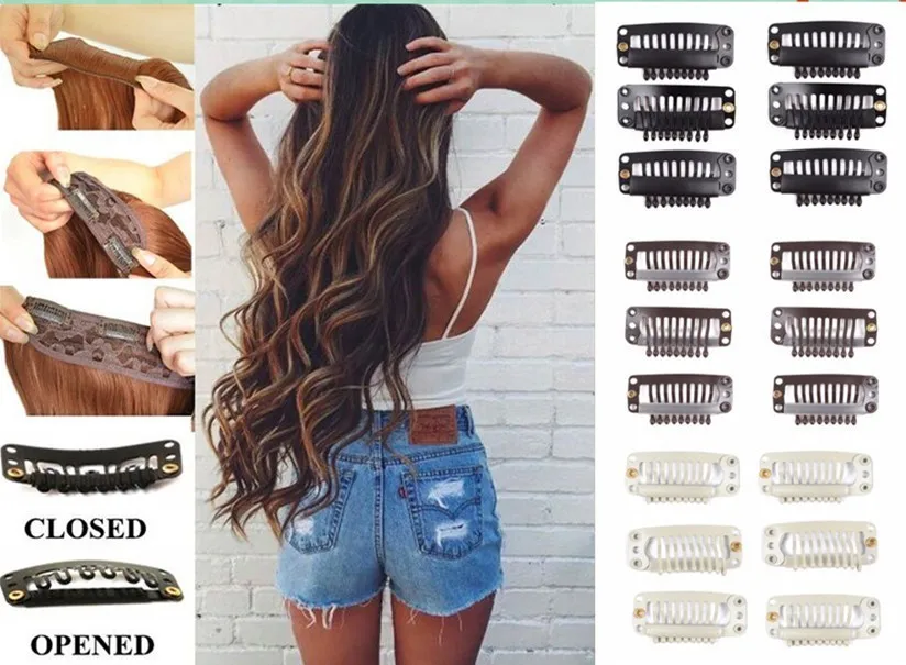 20pcs Hair Snap Clips For Extensions Shape Weave Toupee Wig 9 Teeth Clips Styling Tools Invisible Hairpin Non-slip Windbreak
20pcs Hair Snap Clips For Extensions Shape Weave Toupee Wig 9 Teeth Clips Styling Tools Invisible Hairpin Non-slip Windbreak