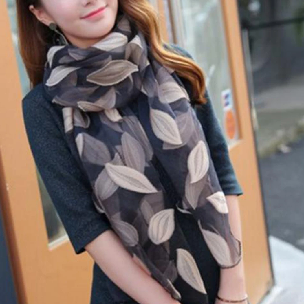 170*65cm Women Scarf Wraps Leaves Embroidery Scarvers Silk Shawl Elegant Female Long Summer Spring Scarves Hijab Organza Foulard
170*65cm Women Scarf Wraps Leaves Embroidery Scarvers Silk Shawl Elegant Female Long Summer Spring Scarves Hijab Organza Foulard