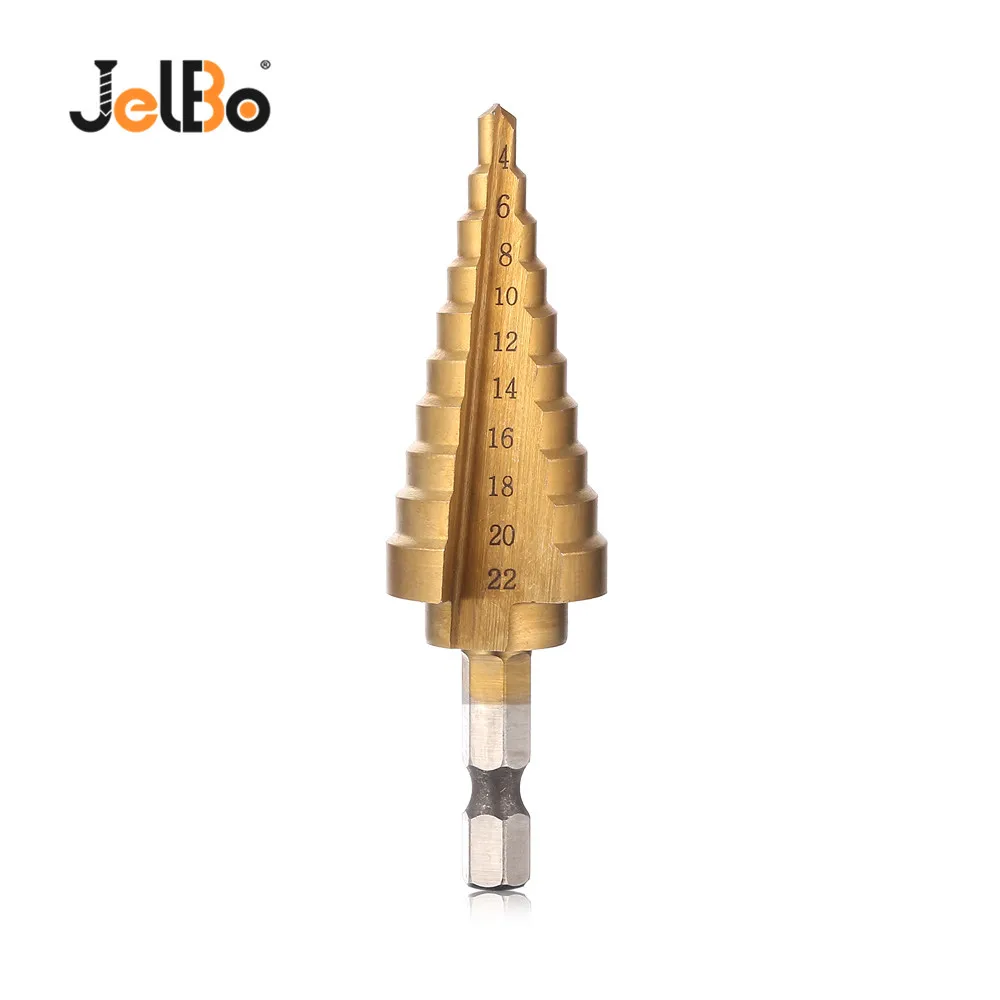 JelBo Mini Step Drill Bit 4-22mm Metal Drilling Tool Set Titanium HSS Core Drill Bit Hex Step Cone Drills Wood Hole Power Tools
JelBo Mini Step Drill Bit 4-22mm Metal Drilling Tool Set Titanium HSS Core Drill Bit Hex Step Cone Drills Wood Hole Power Tools