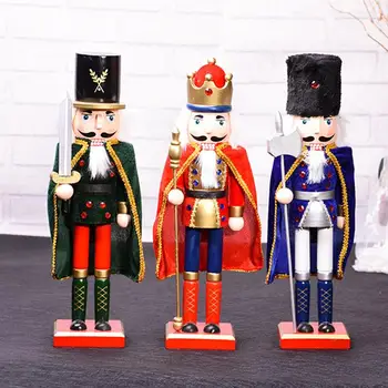 38CM Christmas Decorations Handmade Wooden Cartoon Artware European And American Wind Puppet Nutcracker Doll Child Gifts
38CM Christmas Decorations Handmade Wooden Cartoon Artware European And American Wind Puppet Nutcracker Doll Child Gifts