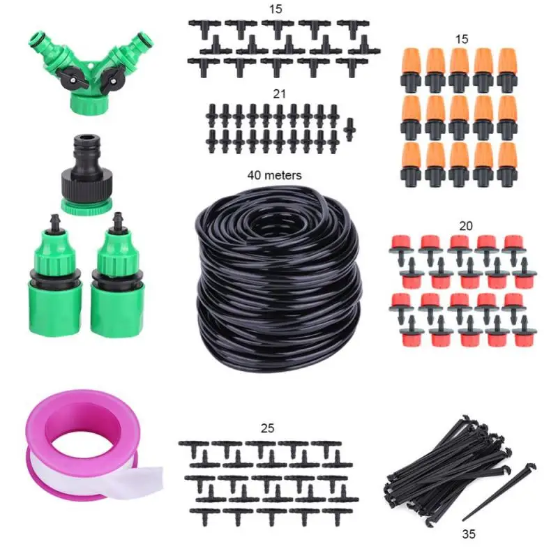 40M Micro Sprinkler Water Kits System Garden Greenhouse Plants Watering Hose Nozzles Kit Water Irrigation System
40M Micro Sprinkler Water Kits System Garden Greenhouse Plants Watering Hose Nozzles Kit Water Irrigation System