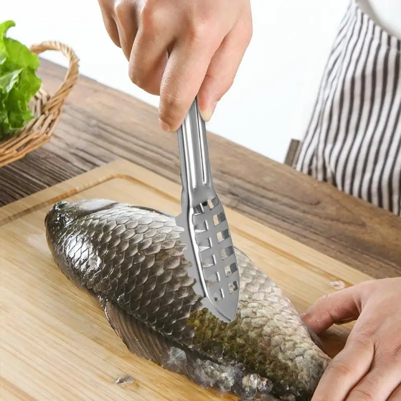 Stainless Steel Fish Scales Cleaning Knife Fish Skin Scraper Peeler Remover Scaler Brush Seafood Tools Kitchen Gadgets
Stainless Steel Fish Scales Cleaning Knife Fish Skin Scraper Peeler Remover Scaler Brush Seafood Tools Kitchen Gadgets