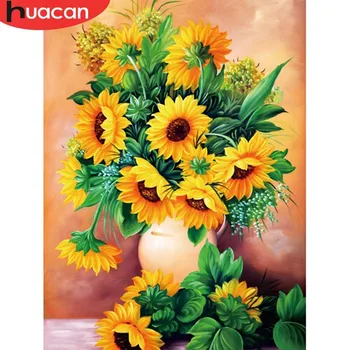 HUACAN Diamond Mosaic Flower Crafts Full Round Rhinestone Kit Diamond Painting Cross Stitch Sunflower Home Decor
HUACAN Diamond Mosaic Flower Crafts Full Round Rhinestone Kit Diamond Painting Cross Stitch Sunflower Home Decor