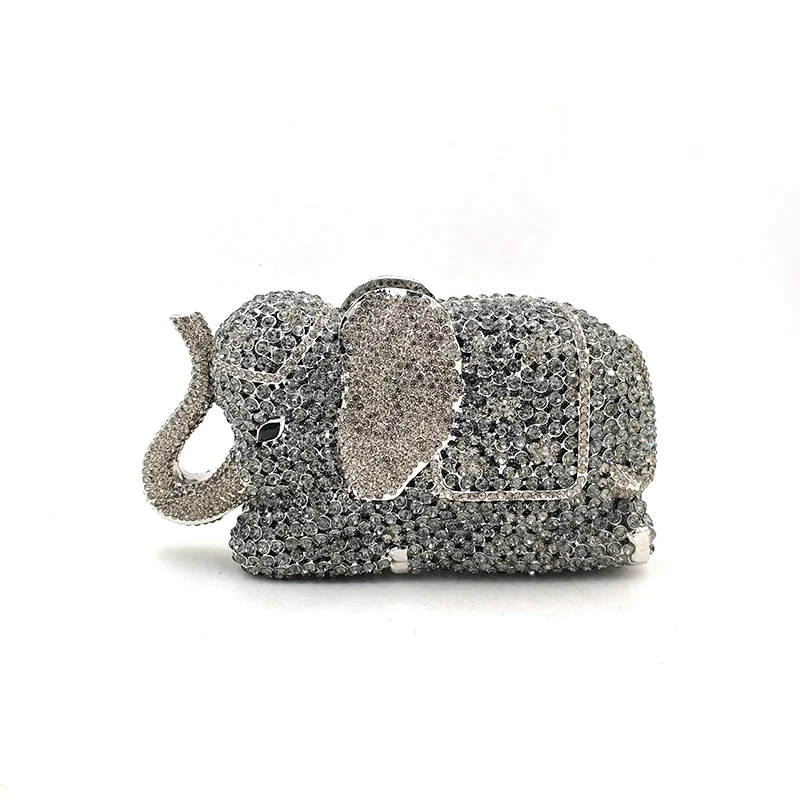 

Bridal wedding party purses accessories purses women evening party wallet luxury diamonds Thailand elephant crystal clutches