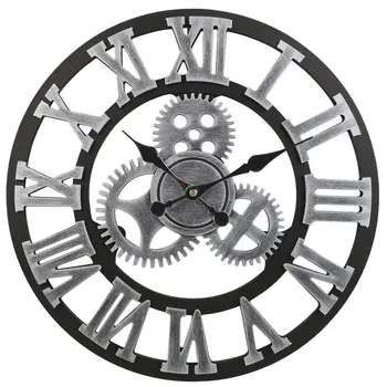 Retro Vintage European Handmade 3D Gear Decorative Wooden Vintage Wall Clock (Silver Color)
Retro Vintage European Handmade 3D Gear Decorative Wooden Vintage Wall Clock (Silver Color)