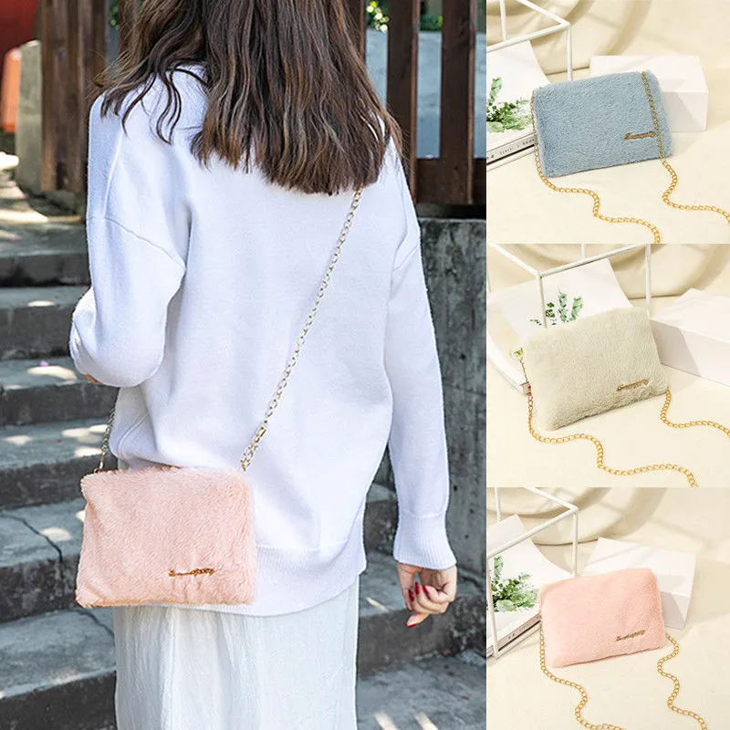 Fashion Women Casual Solid Shoulder Faux Fur Fluffy Bag Ladies Zip Bag Plush Tote Wallet Gift Coin Purse One Size For Girls
Fashion Women Casual Solid Shoulder Faux Fur Fluffy Bag Ladies Zip Bag Plush Tote Wallet Gift Coin Purse One Size For Girls