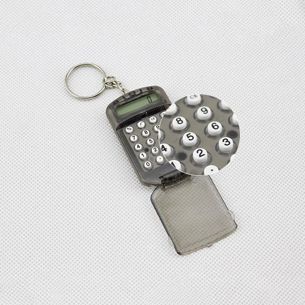 Portable Folding Mini Electronic Calculator Transparent Key Ring Calculation Device Supply for Office School Finance Stationery
Portable Folding Mini Electronic Calculator Transparent Key Ring Calculation Device Supply for Office School Finance Stationery