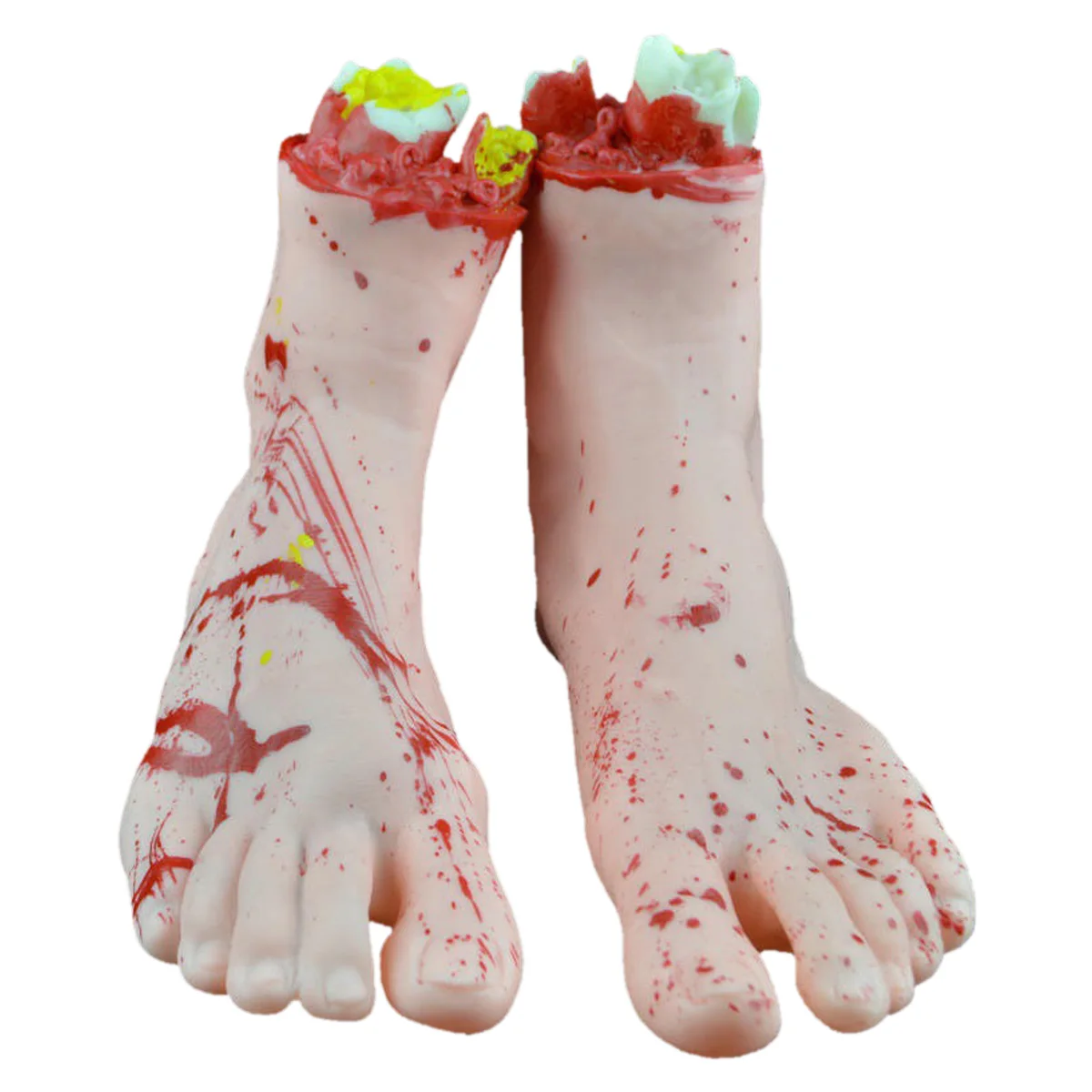 2Pcs/set Horror Fake Broken Bloody Foot Halloween Make-up Prop Cosplay Costume Decoration Trick Tool Both Feet skin color
2Pcs/set Horror Fake Broken Bloody Foot Halloween Make-up Prop Cosplay Costume Decoration Trick Tool Both Feet skin color