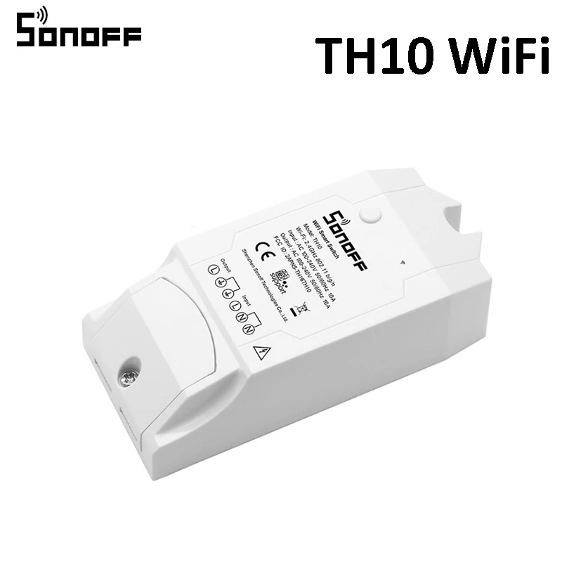 SONOFF TH10 WiFi Smart Switch Temperature Sensor Humidity Monitor Wireless Smart Switch Home Automation System Remote Controller
SONOFF TH10 WiFi Smart Switch Temperature Sensor Humidity Monitor Wireless Smart Switch Home Automation System Remote Controller