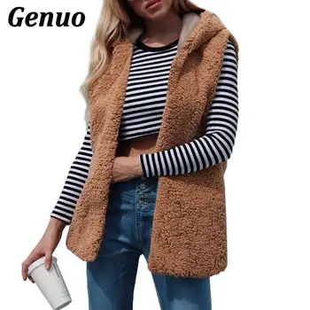 Genuo Women Faux Fur Vest Open Stitch Fleece Jackets Ladies Casual Sleeveless Faux Fur Coats Outwears Winter Hooded Waistcoat
Genuo Women Faux Fur Vest Open Stitch Fleece Jackets Ladies Casual Sleeveless Faux Fur Coats Outwears Winter Hooded Waistcoat