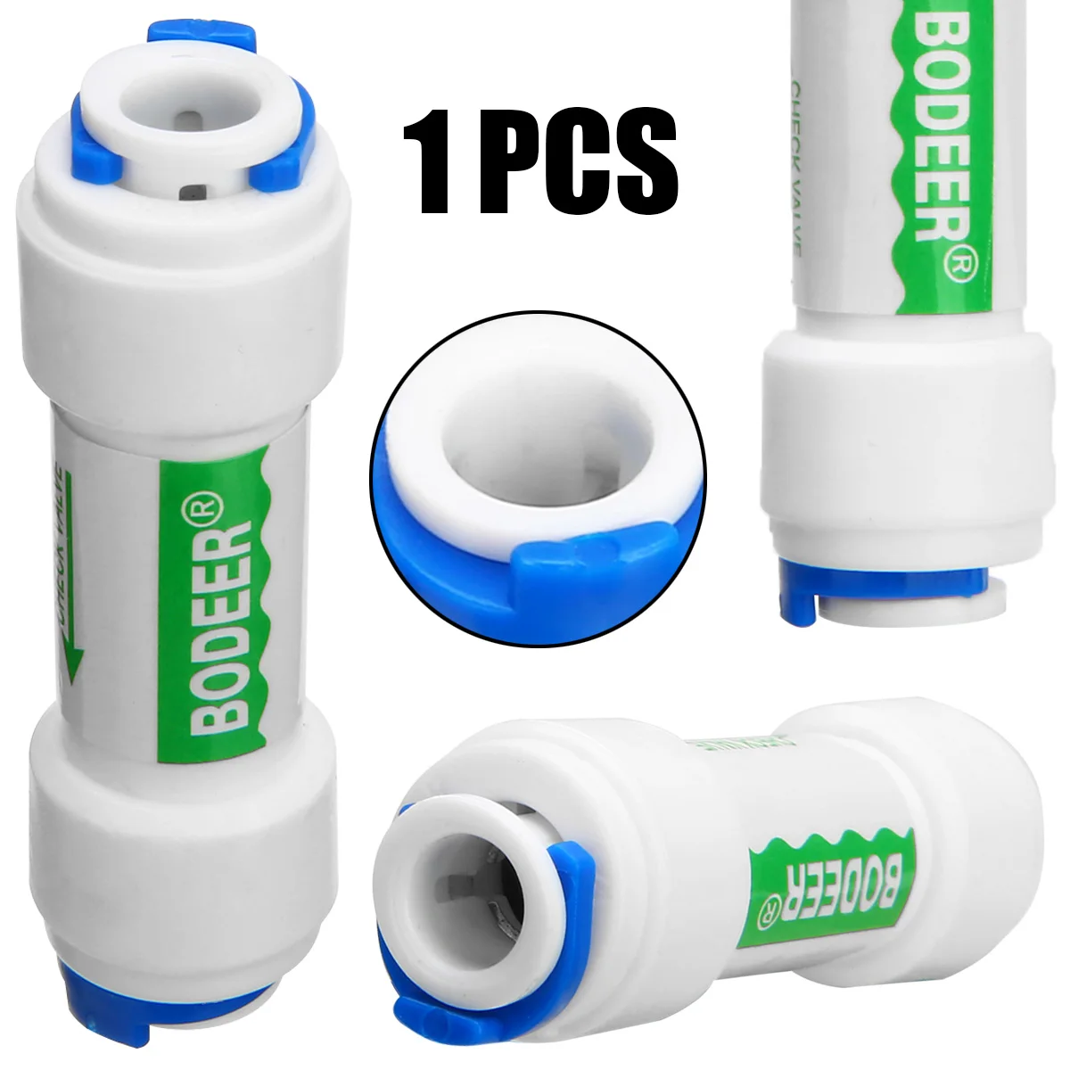 1pc 1/4" Check Valve Push In Quick-fit Check Valve for Non Return Water Reverse Osmosis System Filters
1pc 1/4" Check Valve Push In Quick-fit Check Valve for Non Return Water Reverse Osmosis System Filters
