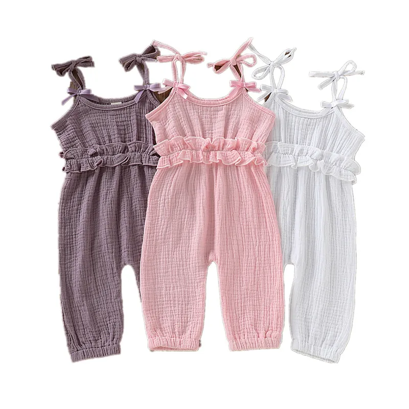 Baby Clothes Baby Girl Jumpsuit Sleeveless Romper Solid Ruffled Bowknot Trousers Outfits New
Baby Clothes Baby Girl Jumpsuit Sleeveless Romper Solid Ruffled Bowknot Trousers Outfits New