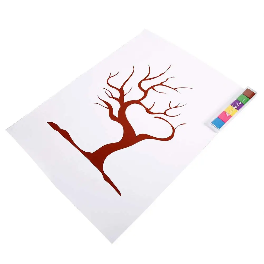 4 styles fingerprint tree custom wedding message book wedding message poster with 6 colors ink (color: TYPE2#)
4 styles fingerprint tree custom wedding message book wedding message poster with 6 colors ink (color: TYPE2#)