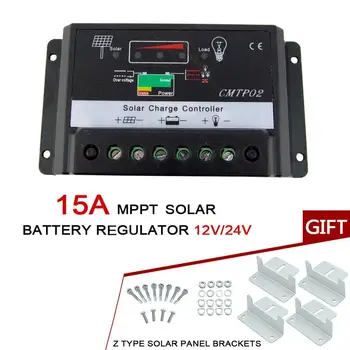 Sun Yoba 15A MPPT Solar Panel Battery Charge Controller With 4 Z Type Solar Panel Brackets Black
Sun Yoba 15A MPPT Solar Panel Battery Charge Controller With 4 Z Type Solar Panel Brackets Black